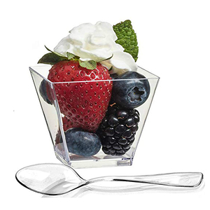 Vasos de Plástico Transparentes <span class=keywords><strong>Mini</strong></span> para Postres, Libres de BPA, Vasos Redondos Resistentes para Pudín y Mousse, Venta al por Mayor - Product Image 4
