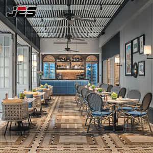 طقم أثاث خارجي عصري J2S للفنادق والمطاعم التجارية مصنوع من الراتان المنسوج مع طاولة رخامية - Product Image 3