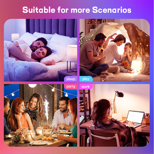 Ampoule LED intelligente T37 <span class=keywords><strong>E14</strong></span> RGBW, dimmable, AC85V-265V, certifiée CE, <span class=keywords><strong>WiFi</strong></span>/6W, corps en plastique, commande vocale et par application via l'application Smart Life - Product Image 6