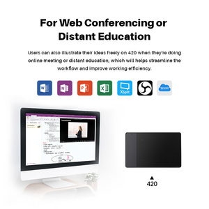 420图形平板电脑便携式超薄黑色数字绘图板，带电池笔，适合初学者 - Product Image 3