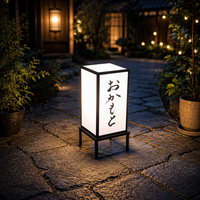 Lanterne LED carrée autoportante en acrylique de style japonais, panneau lumineux extérieur pour jardin