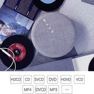 Round Portable <b>CD</b> Player Durable Plastic Design Built-in Speaker Rechargeable Battery BT Speaker MP3 Playback Travel Audio <b>Box</b> - Product Image 4