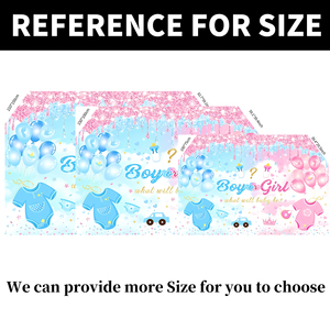 Sfondo Fotografico per Rivelazione del Sesso del Bambino, Palloncini Rosa e Blu per Baby Shower, Cosa Sarà il Sesso del Bambino? - Product Image 4