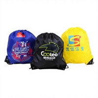 Sac fourre-tout de luxe en polyester recyclé écologique avec cordon de serrage, sac de shopping vierge pour sublimation aux motifs colorés
