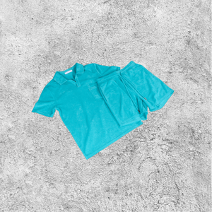 Conjunto de Pantalones Cortos y Camiseta Polo Personalizada de Felpa Gruesa y Transpirable para Hombre, Traje Deportivo Informal de 2 Piezas con Logotipo Personalizado - Product Image 3