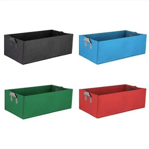 Sac de culture rectangulaire pour balcon, <span class=keywords><strong>pot</strong></span> de fleurs et légumes, en tissu non tissé, écologique et biodégradable, pour pépinière extérieure - Product Image 1