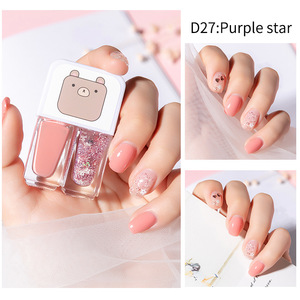 ชุดทำเ<span class=keywords><strong>ล</strong></span>็บ 2 ชิ้น/เซ็ต 2 สี สีสวยสดใสแบบน้ำ สามารถ<span class=keywords><strong>ล</strong></span>อกออกได้ ชุดยาทาเ<span class=keywords><strong>ล</strong></span>็บ Gemini ชุดยาทาเ<span class=keywords><strong>ล</strong></span>็บคู่ น่ารัก - Product Image 3