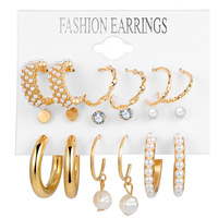 Desain Terbaru 9-In-1 Wanita Anting-Anting Set Grosir Perhiasan
