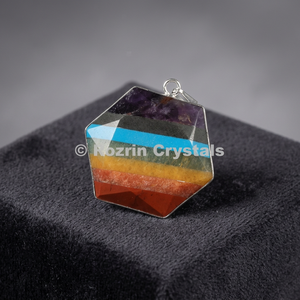Pendentifs Pentagramme Chakra en Cristal de Quartz et Strass, Bijoux de Guérison Reiki pour l'Énergie Spirituelle et Accessoires de Méditation - Product Image 3