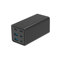 Chargeur USB C 200W, chargeur de bureau GaN 6 ports PD 140W USB C Station de charge prenant en charge PD3.0 140W/QC5 pour ordinateurs portables, tablettes, téléphones