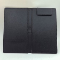 Porte-documents de caisse en cuir PU noir durable avec fermeture magnétique pour reçus de restaurant et commandes