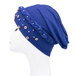 UNIQ-turbante con cuentas para mujer, pañuelo para la cabeza, musulmán, para <span class=keywords><strong>quimioterapia</strong></span> - Product Image 4