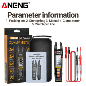 Pince ampèremétrique ANENG PN129 en forme de U, multimètre 4000 points de lecture, testeur de piles AAA, test de tension, courant et résistance <span class=keywords><strong>AC</strong></span>/<span class=keywords><strong>DC</strong></span> 600V - Product Image 6