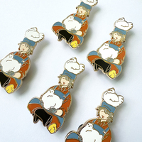 Insigne à épingles en métal Logo de dessin animé personnalisé dégradé impression UV broche d'étiquette souple dure Anime émail épinglettes pour chapeau vêtements