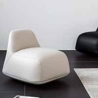 Fauteuil d'appoint en tissu durable de style nordique avec repose-pieds pour petit appartement, salon et usage extérieur