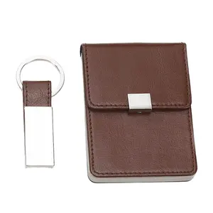 Promotional Corporate Giveaway Gift Set Items Wallet Gift Box With Walket Keychain