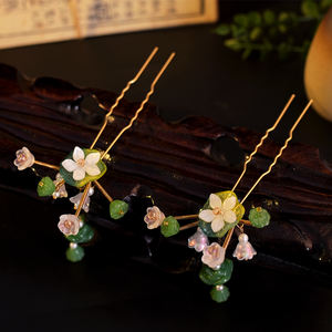 <span class=keywords><strong>Super</strong></span> Fée Style Ancien Han Vêtements Coiffe Joker Lotus Cheveux Épingle Tang Style Song Lily Valley Fourche <span class=keywords><strong>U</strong></span> Cheveux Accessoires - Product Image 4