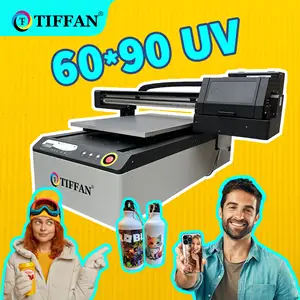 6090 besar dan kecil uv flatbed printer logam kaca anggur ponsel case kotak hadiah kristal label UV flatbed Printer