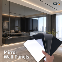 Panneaux miroirs modernes et élégants de luxe pour mur, feuilles de placage de bambou écologiques pour mur TV de villa, design intérieur