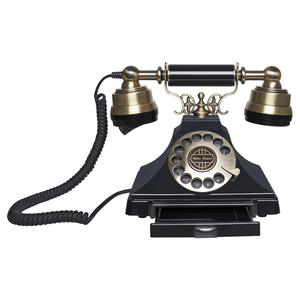 Alta qualità <span class=keywords><strong>Noir</strong></span> antico Audio Guest Book Recorder vecchio stile con quadrante telefono con filo - Product Image 1