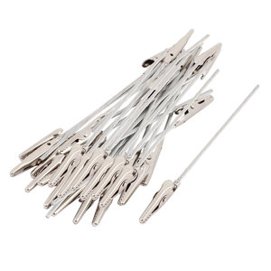 Alambre de acero inoxidable DIY tarjeta foto Memo <span class=keywords><strong>Clip</strong></span> titular personalizado Oficina 120mm largo prueba eléctrica cocodrilo Metal pinzas de cocodrilo - Product Image 1