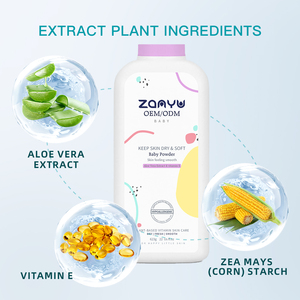 Marque privée Poudre de <span class=keywords><strong>talc</strong></span> pour bébé Magic Infant Poudre de chaleur épineuse pour garder la peau au sec avec le parfum d'aloès et la vitamine E - Product Image 2