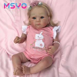 MSYO 20 Inch Chubby Cheeks Reborn Baby Doll Unique Cute Vinyl Soft <strong>Toy</strong> for Girls Realistic Lifelike Kids Gift - Product Image 1