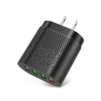 Adaptateur mural multi-USB 4 ports QC3.0 30W 5V/3A, chargeur rapide avec protection OTP/OVP, certifié CE, prise UK pour Android, parmi les plus vendus