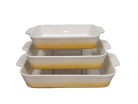 Ensemble de plats à pâtisserie rectangulaires en céramique, épaisseur personnalisée, plat à pâtisserie profond, utilisation polyvalente