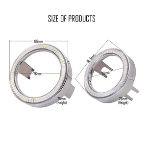 TAOCHIS YT615 2.5 pollici nebbia luci bi xenon lente del proiettore LED sindone DRL Anelli auto fari <span class=keywords><strong>angel</strong></span> <span class=keywords><strong>eyes</strong></span> bianco - Product Image 5