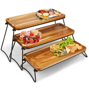 Mesa Auxiliar Moderna Cuadrada de Madera con Patas Plegables - Patrón Personalizable para Desayuno, Portátil y Almacenamiento de Aperitivos (OEM/ODM) - Product Image 2
