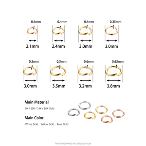 Groothandel 14K Echt Goud Wit Goud Open Jump Ring Hoge Kwaliteit Accessoire Diy Ketting Voor Sieraden Maken - Product Image 3
