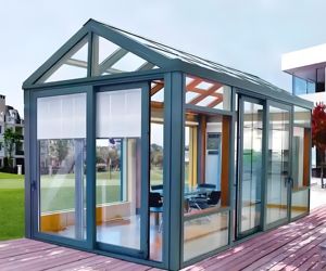 Kit de véranda multifonctionnelle 4 saisons autoportante en aluminium, directement de l'usine, serre préfabriquée pour villa/jardin - Product Image 1