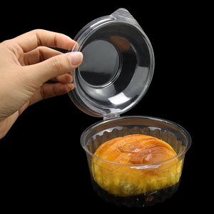 Atacado Personalizado Transparente <span class=keywords><strong>PET</strong></span> Plástico Garra Caixa Redonda Com Tampa Recipiente De Sobremesa - Product Image 4