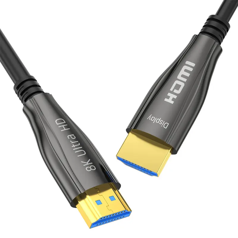 Kabel serat optik HDMI, baru ultra-tipis 8K 60Hz 20 100m proyektor pemantauan tata letak teater rumah HD