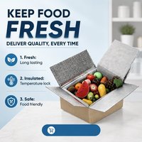 Doublure en laine thermique entièrement biodégradable de qualité alimentaire, livraison de viande pour emballage Express de supermarché