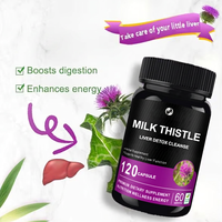 Ausreson Extrait de Chardon-Marie en Capsules 250 mg TUDCA Soutien Détoxifiant Hépatique Complément Alimentaire Biologique 1000mg Capsules de Chardon-Marie