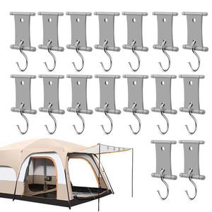 Ganchos para toldo de camping en forma de S, clips para colgar tiendas de campaña, colgadores de luces con agujeros para accesorios de caravanas - Product Image 1