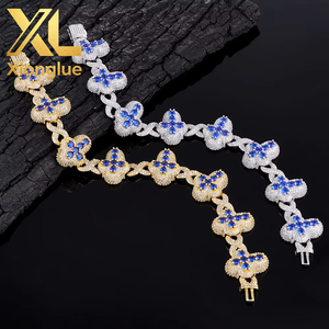 Cross-border European American Hip Hop Jewelry Cross Light Luxury High-end Zircon Men's <b>Bracelet</b> - Product Image 6
