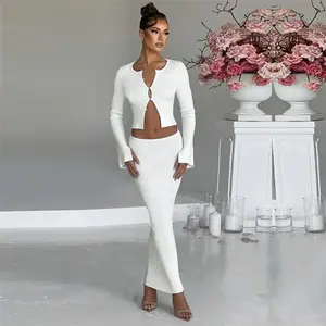 SXE 2023 Летняя женская одежда новая коллекция сексуальный Повседневный Кардиган Топ-футляр юбка костюм