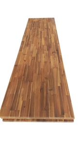 Tablero articulado de dedo de madera de acacia Estantes flotantes de mesa de encimera de madera de color aceite para decoración del hogar - Product Image 4