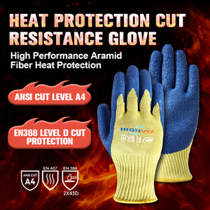 Gants de <span class=keywords><strong>s</strong></span>écurité industriels haute performance, protection contre les coupures ANSI A4, gants de travail résistants à la chaleur, ignifuges, protection des mains - Product Image 5