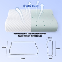 Oreiller en mousse à mémoire de forme en forme de B, personnalisé ODM/OEM, avec logo sur mesure, emballage portable, soutien élevé pour un sommeil optimal