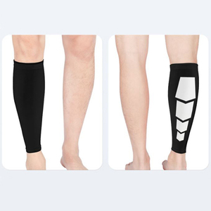 Direct usine, Manchons <span class=keywords><strong>de</strong></span> compression athlétiques respirants sans pied pour mollets, football et sport, avec protection tibiale intégrée - Product Image 4