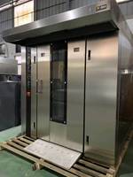 Four rotatif à air chaud pour usine alimentaire, 12, 16, 32, 64 plateaux, pour boulangerie, restaurant, chauffage au gaz, électrique, diesel, pain, baguette française