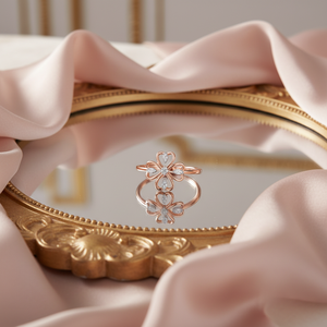 Anillo de Trébol de Cuatro Hojas Clásico de Alta Calidad al por Mayor, Joyería de Oro Rosa Sólido de 18K, Collar con Diamantes Naturales Reales, Anillo para Mujer - Product Image 6