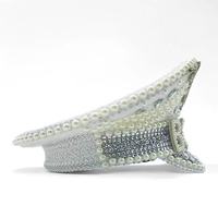 Chapeaux de mariée personnalisés en gros avec 3 MOQ, en sequins blancs et strass, pour enterrement de vie de jeune fille, pour femmes