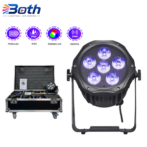 ไฟพาร์ LED RGBWA UV กันน้ำ 6x18W ใช้แบตเตอรี่ไร้สาย สำหรับตกแต่งงานอีเว้นท์ - Product Image 1
