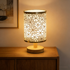 Crystal Gold Table <b>Lamp</b> Ruffle Shade Soft Warm White LED Modern Style Bedroom Decor Middle Size Electric <b>Switch</b> Control CRI 90 - Product Image 1