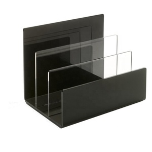 Lucite Acrylic Desktop File Sorter; Letter, mail Organizer Holder